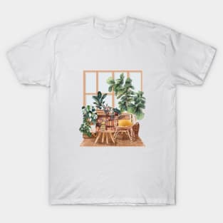 Interior jungle watercolor illustration T-Shirt